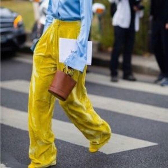 Céline 2016 Runway Velvet Wide Leg Trousers 36 - Picture 1 of 7